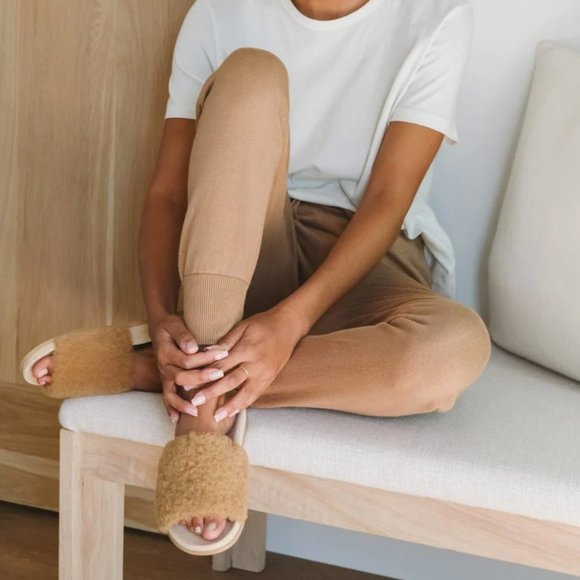 👡 Jenni Kayne Shearling Slide Sandal - Size 36 - Picture 2 of 3